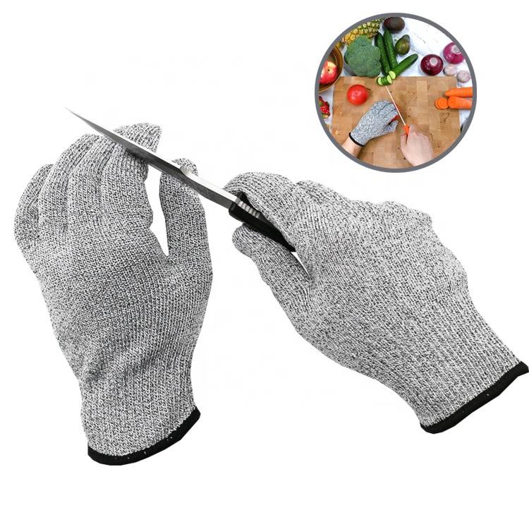 Hb Safety Anti Cut Grey Kitchen Work Glove Af35tl Cut Level 5 Food Grade Cut Resistant Safety Gloves